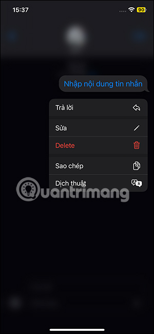 Tùy chọn tin nhắn trên iPhone