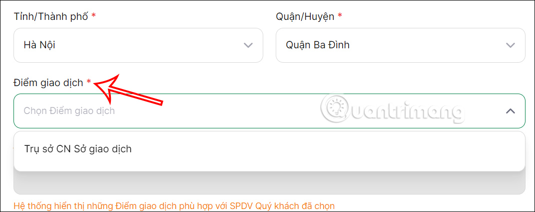Điểm giao dịch mua vàng miếng trên Vietcombank