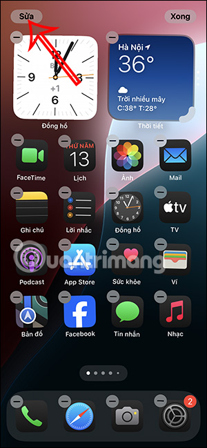 Sửa màn hình chính iOS 18