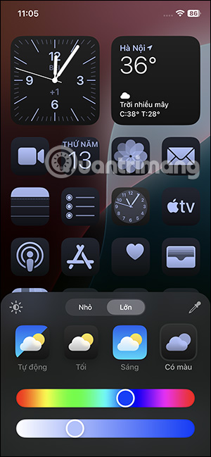 Thay màu ứng dụng iPhone