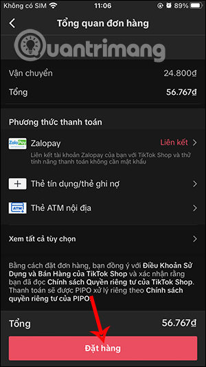 Mua hàng trên TikTok Shop