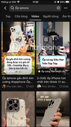 Video trên TikTok Shop