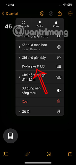 Chỉnh giao diện ghi chú iOS 18