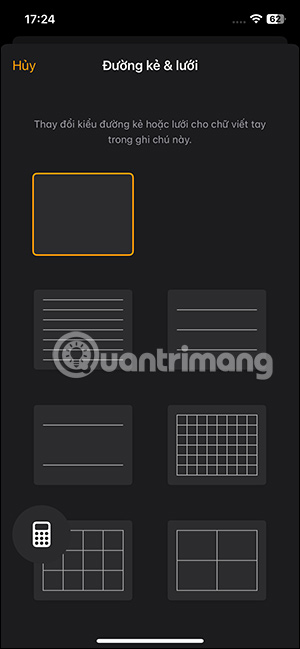 Chọn ghi chú toán học iOS 18