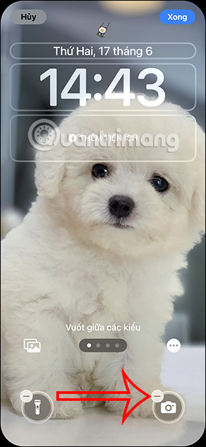 Xóa icon máy ảnh iPhone