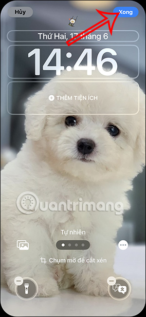 Lưu thay đổi màn hình khóa iOS 18