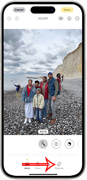 Công cụ xóa vật thể trong ảnh trên iPhone