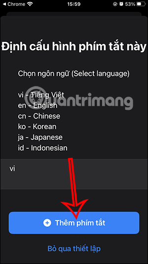 Thêm phím tắt Snap Video