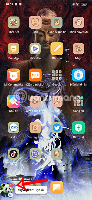 Bong bóng chat Zalo