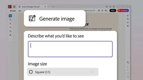 Tính năng Generate Image sẽ tận dụng Firely sử dụng văn bản mà người dùng đã nhập để tạo hình ảnh.