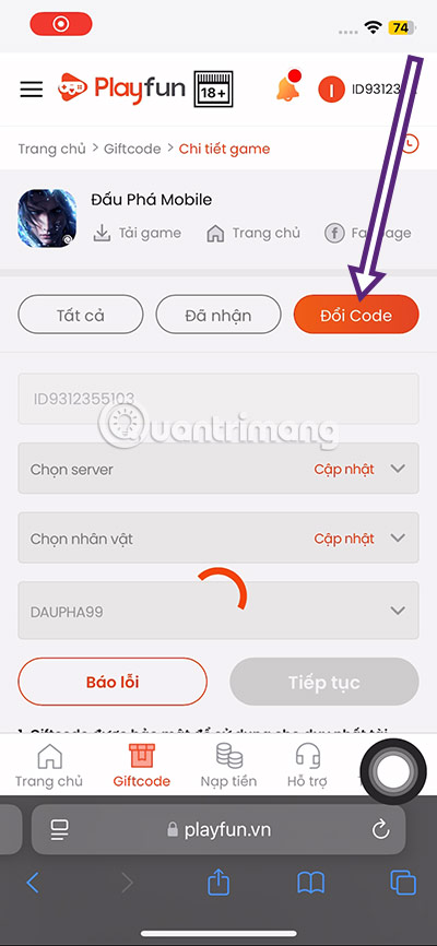 dau pha mobile code