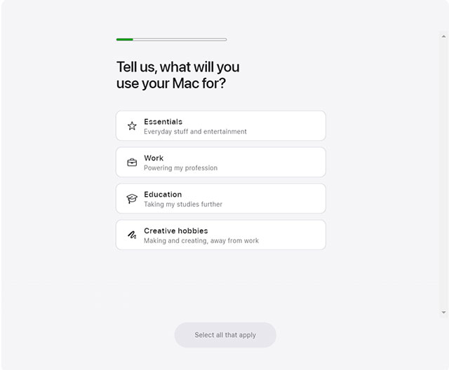 Apple ra mắt trang web giúp bạn tìm được máy Mac phù hợp với nhu cầu