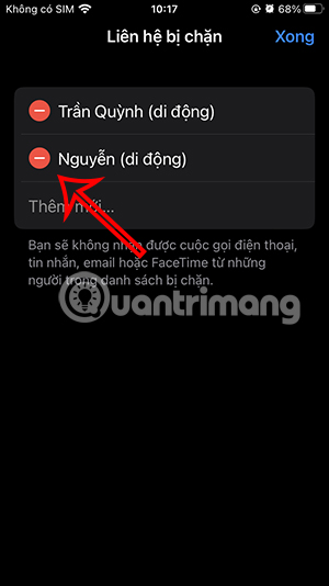 Bỏ chặn số điện thoại trên iPhone