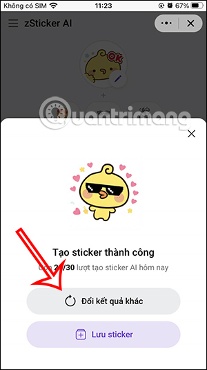 Đổi sticker AI 