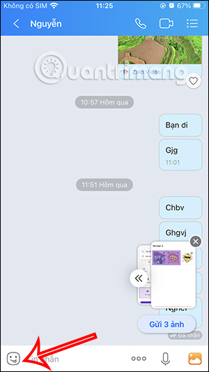 Sticker tin nhắn trên Zalo 