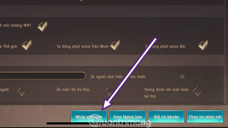 giftcode tran chien thien menh