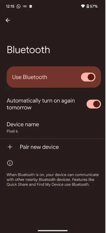 Bluetooth tự động bật