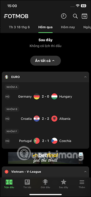 Theo dõi lịch thi đấu Euro 2024