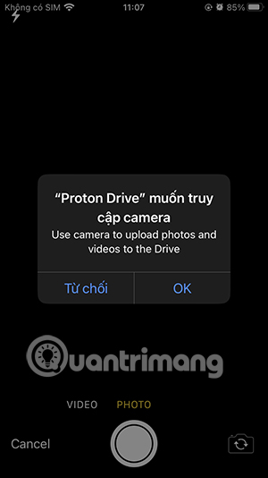 Chụp ảnh lưu trên Proton Drive