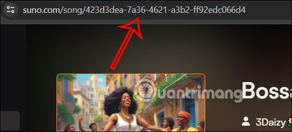 Copy URL bài hát trên Suno AI