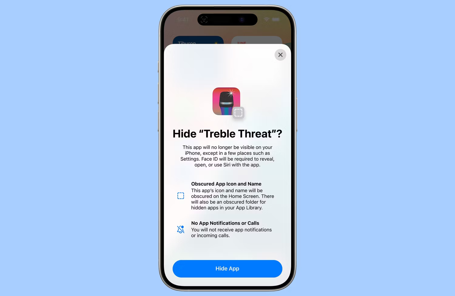 iPhone 15 Pro Max nhắc ẩn ứng dụng trên iOS 18