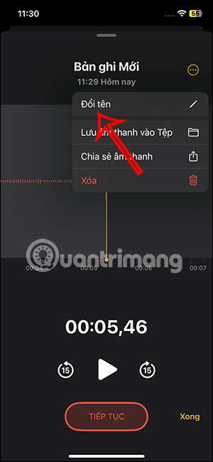 Đổi tên ghi âm