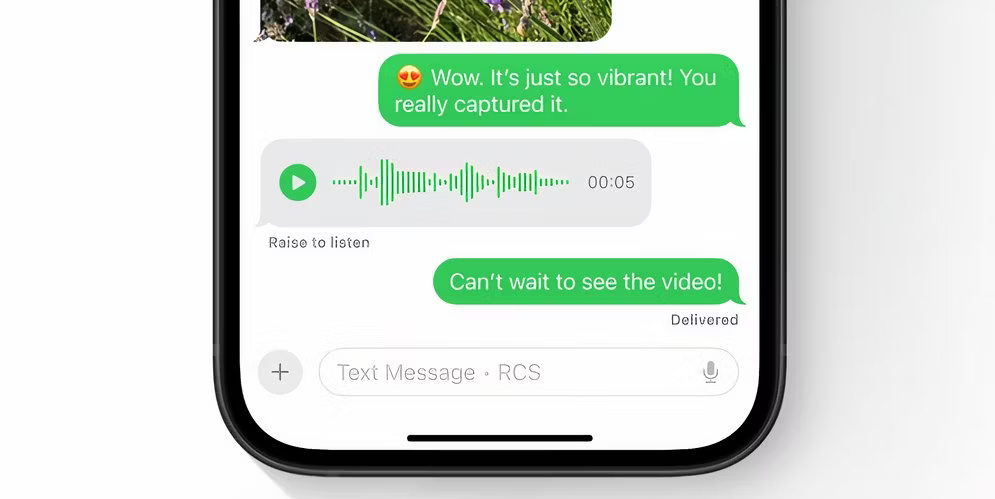Nhắn tin RCS qua ứng dụng Tin nhắn trên iOS