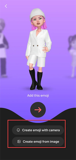 Tùy chọn tạo emoji AR trên Samsung