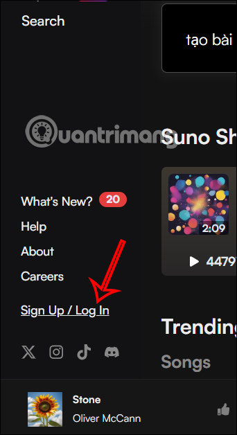 Đăng nhập Suno AI