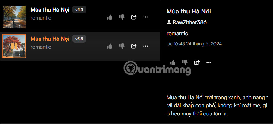 Tạo bài hát trên Suno AI qua lời bài hát
