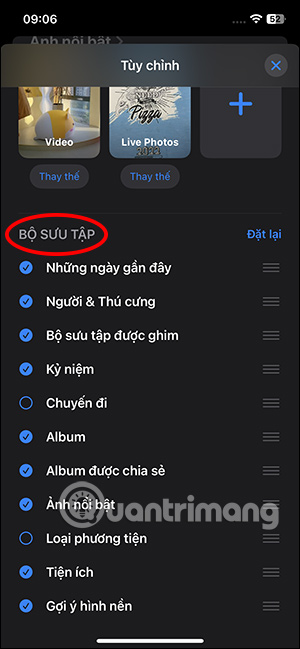 Bộ sưu tập trong ứng dụng Ảnh