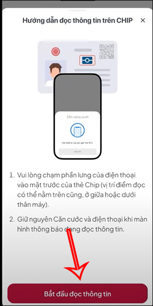 Đọc thông tin trên thẻ chip CCCD