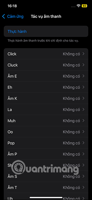 14 âm thanh tác vụ hành động