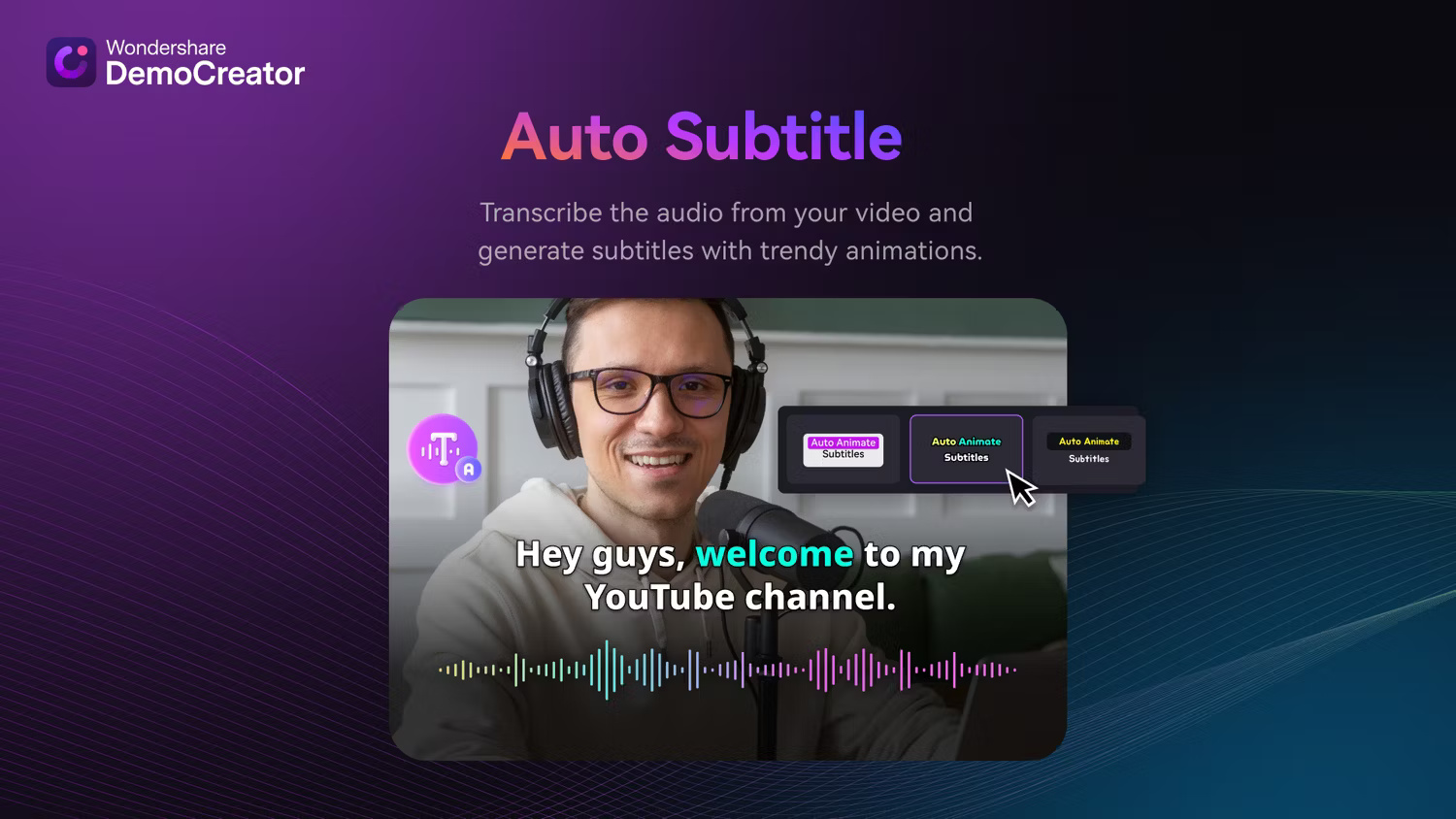 Tạo phụ đề bằng tính năng DemoCreator AI Auto Subtitle