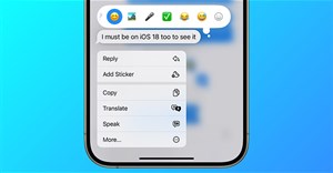 Cách thêm emoji phản hồi tin nhắn trên iOS 18