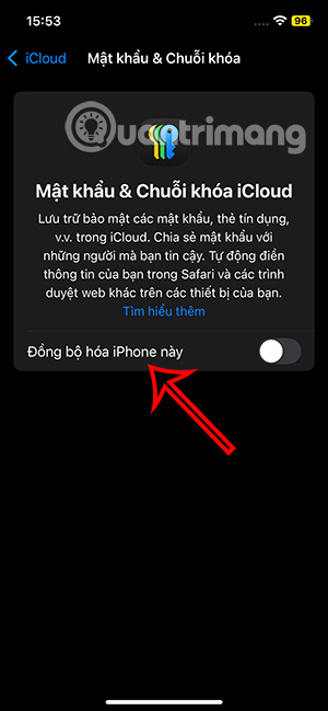 Đồng bộ mật khẩu trên iCloud