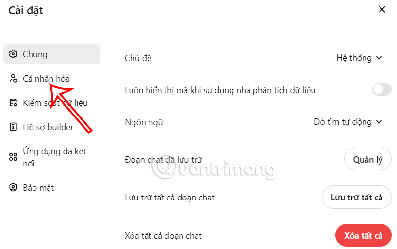 Cá nhân hóa ChatGPT