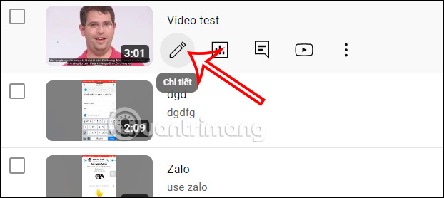 Chỉnh sửa video trên YouTube Studio