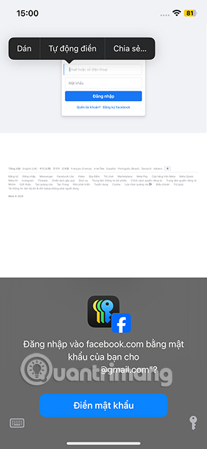 Tự động điền mật khẩu