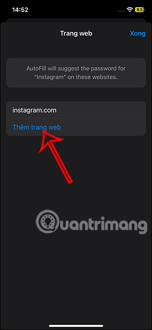Thêm trang web