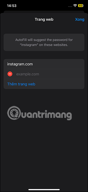 Nhập trang web