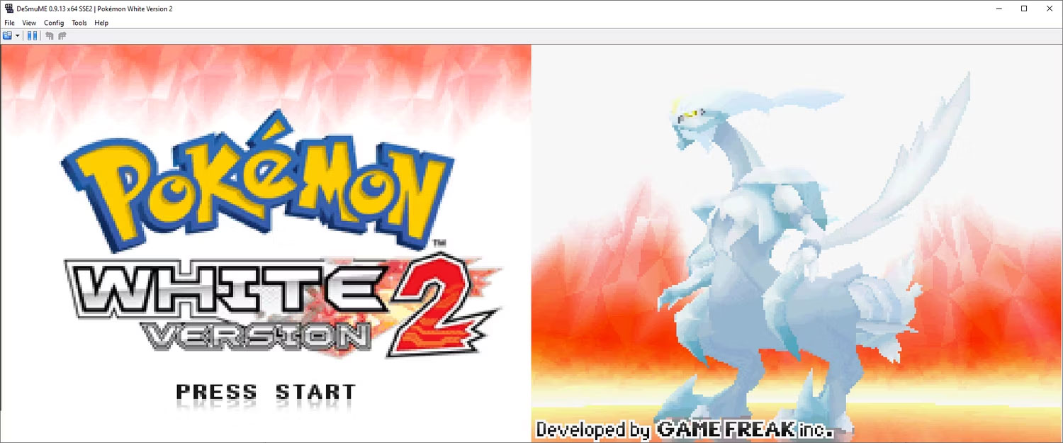 Pokemon White 2 trên trình giả lập DeSmuME Windows