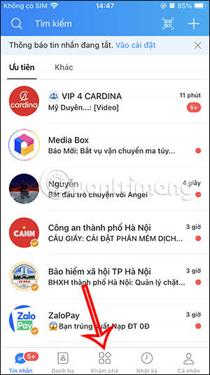 Khám phá Zalo