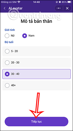 Chọn độ tuổi