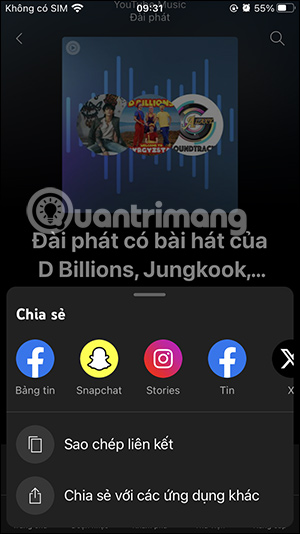 Chọn chia sẻ chia sẻ radio