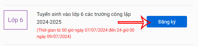 Đăng ký học lớp 6 online