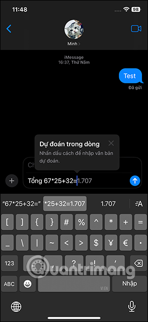 Nhập kết quả