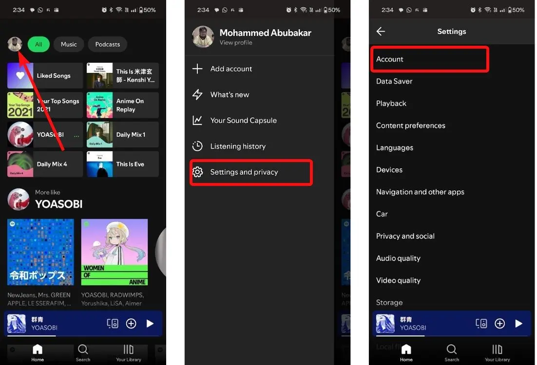 Chuyển đến Account