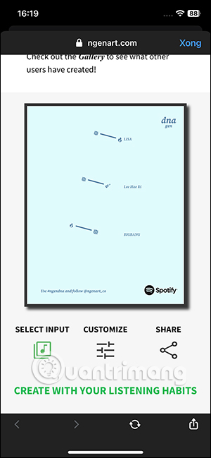 Theme biểu đồ DNA Spotify