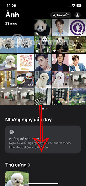 Album thư viện trên iPhone